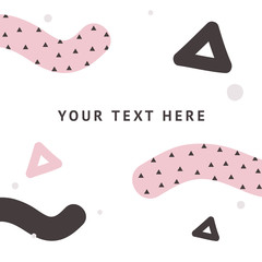Poster - Background with geometric, creative pattern. Hand Drawn textures. Abstract shapes compositions.