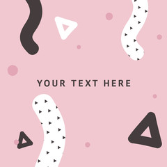 Poster - Background with geometric, creative pattern. Hand Drawn textures. Abstract shapes compositions. Vector.