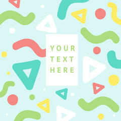 Poster - Background with geometric, creative pattern. Colorful textures. Abstract shapes compositions.