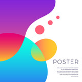 Fototapeta Młodzieżowe - Colorful abstract vector shapes poster design