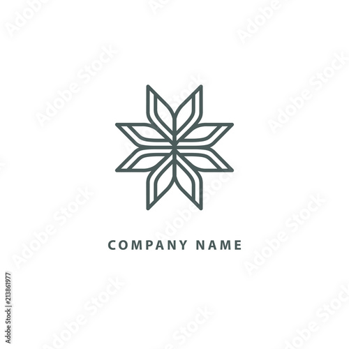 Vector Celtic Luxury Curve Logo Design Square Ornate Frame