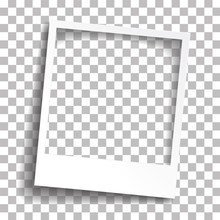 Bevel Instant Photo Frame Vector Design Illustration Torn Paper Is A Picture Frame Isolated Of Transparency. EPS 10