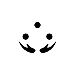 Poster - juggler hand glyph style icon. Element of circus icon for mobile concept and web apps. Glyph style juggler hand icon can be used for web and mobile