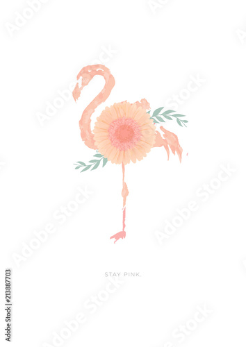 flamingo-ilustracja-z-kwiatem-gerbera-stokrotka-dorasta-na-swoim-ciele-stojac