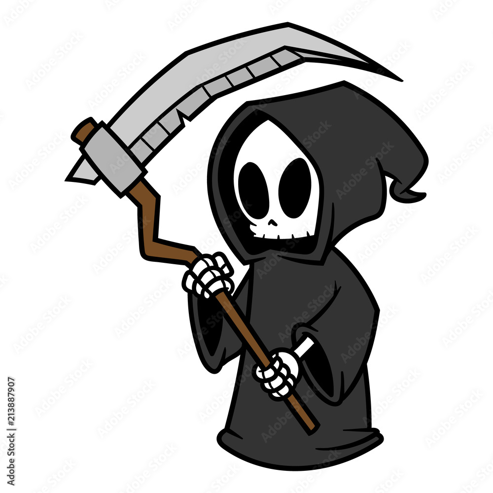 Cartoon Grim Reaper Adobe Stock
