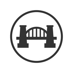 Poster - bridge logo. buiding icon. transportation symbol. vector eps 08.