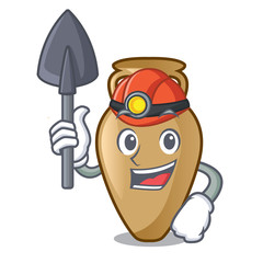 Sticker - Miner amphora mascot cartoon style