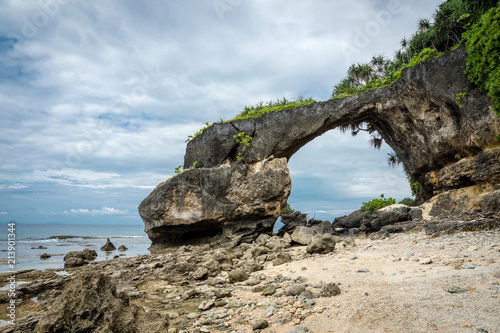 Fotomural a portion of sea arch Neil island, Andaman and Nicobar, India