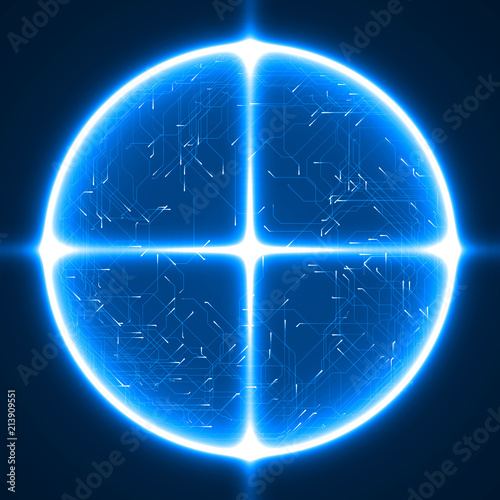 Fotografía technology abstract of moving particules with energy trails.