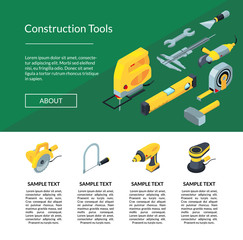 Wall Mural - Vector construction tools isometric icons website