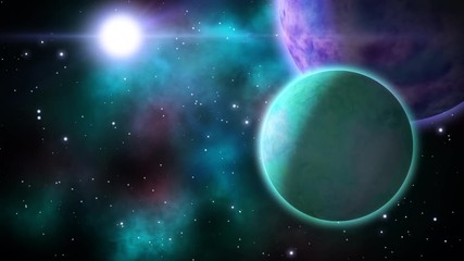 Wall Mural - Space landscape. Loop.