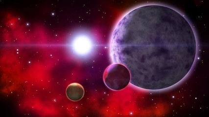 Wall Mural - Space landscape. Loop.