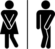 Toilette / WC Schild / Sign