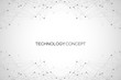© TechSolution - Simple geometric abstract vector illustration. Technology background with connected line and dots. Modern technological design for future world projects.