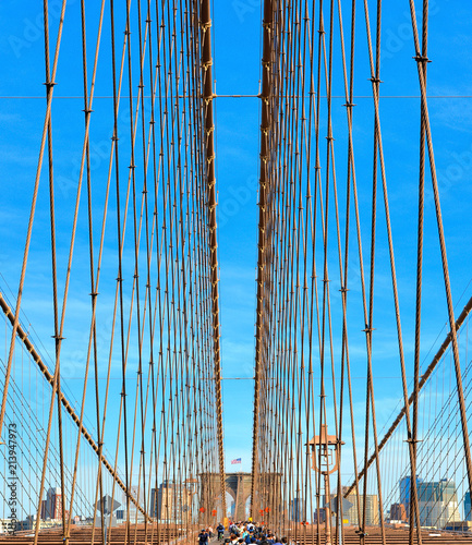 Fototapeta most linowy  liny-nowojorskiego-mostu