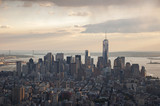 Fototapeta  - Manhattan street view and Nyc buildings from Empire State Building in New York City