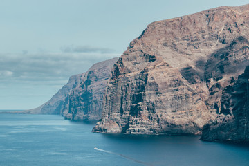 Wall Mural - Great view of Los Gigantes mountain cliff in Tenerife, Spain.