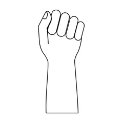 Sticker - fist hand up design