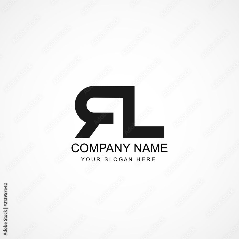 Initial Letter RL Logo Template Design Stock Vector | Adobe Stock