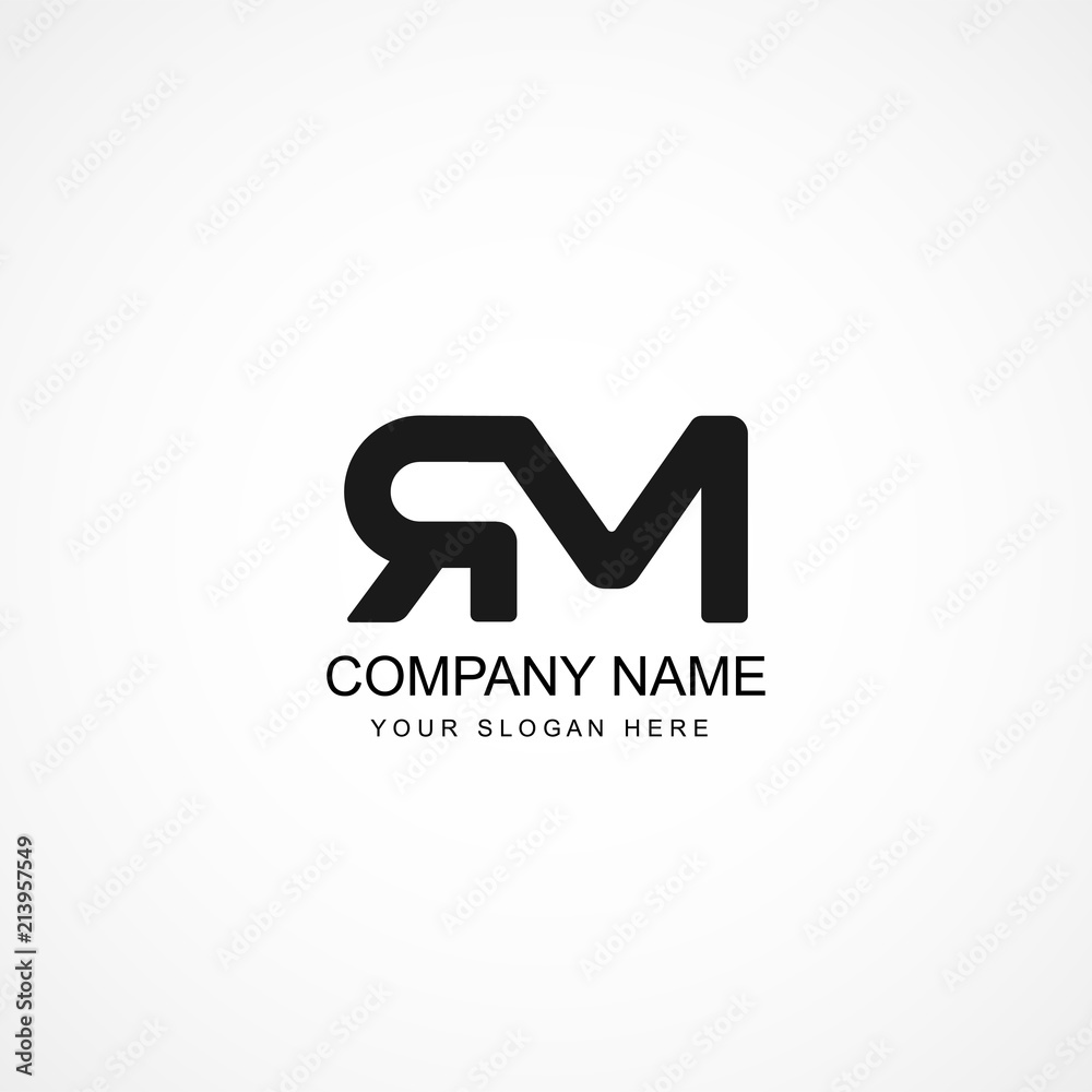 Logo With Text Rm Initial Letter RM Logo Template Design Stock Vector | Adobe Stock