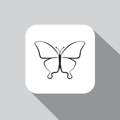 Canvas Print - Vector icon butterfly