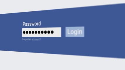 Poster - facebook password screen, login, password, forgot password