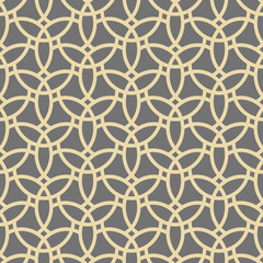 Seamless golden ornament. Modern background. Geometric modern pattern