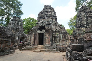 Wall Mural - cambodia ancient hindu temple angkor ruins stone asia