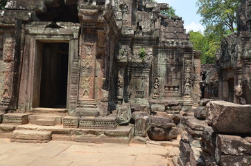 Wall Mural - cambodia ancient hindu temple angkor ruins stone asia