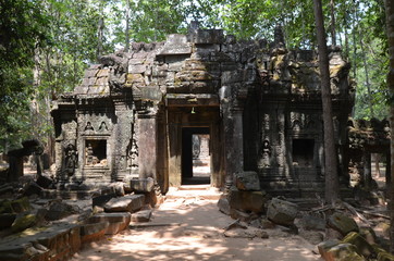 Poster - cambodia ancient hindu temple angkor ruins stone asia