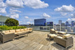 Beautiful view of Sky lounge on the roof of Apartment building.