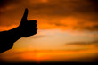 © pha88 - Like.Sunset.Thumbs up.Photo at sunset.Hand.Silhouette photo