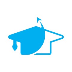 Poster - Graduation Hat icon. Education logo. Graduate symbol. Vector Eps 08.