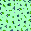 © Tierney - Blueberries and mints on a solid color background
