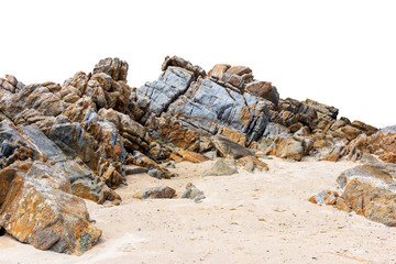 big rock isolated on white. this has clipping path.