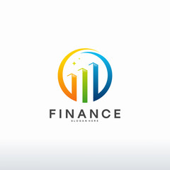 Wall Mural - simple financial and investment logo designs concept vector, modern finance logo designs