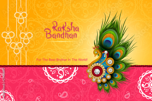 Fotomural Rakhi background for Indian festival Raksha bandhan celebration