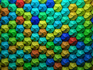 Poster - .3d render abstract background made of repeatable geometry shapes . Pattern ornament.