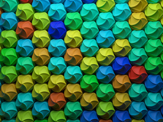 Poster - .3d render abstract background made of repeatable geometry shapes . Pattern ornament.