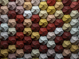Poster - .3d render abstract background made of repeatable geometry shapes . Pattern ornament.