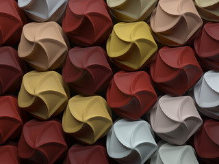 Poster - .3d render abstract background made of repeatable geometry shapes . Pattern ornament.
