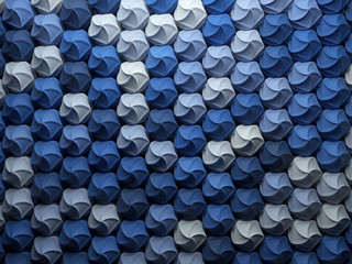 Poster - .3d render abstract background made of repeatable geometry shapes . Pattern ornament.