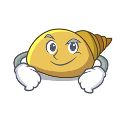 Sticker - Smirking mollusk shell character cartoon