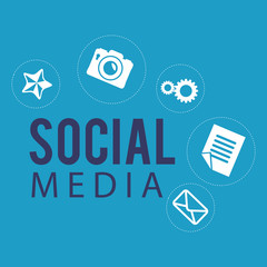 Canvas Print - social media set icons