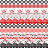 Seamless pattern with ornaments in the form of Slavic embroidery.