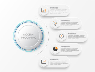 Poster - Abstract digital illustration Infographic. Vector illustration can be used for workflow layout, diagram, number options, web design.
