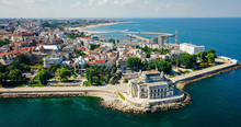 Aerial Drone View Of Constanta City At The Black Sea In Romania