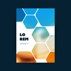 Wall Mural - Modern Style Tiled Flyer or Cover Design for Your Business with Blurred Urban Theme - Applicable for Business Reports, Presentations, Placards, Posters 