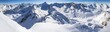 Winter panorama from the Zischgeles, Stubai Alps, Tyrol, Austria, Europe