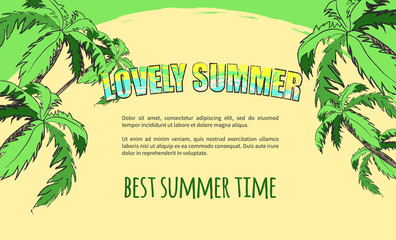 Wall Mural - Lovely Summer Banner with Inscription